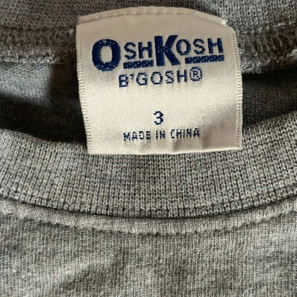 Pay Kosh B’Gosh Gray Yellow Long Sleeve Warm Shirt Top Size 3
